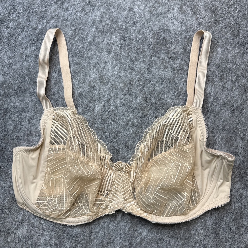 Wacoal La Femme full figure underwire bra women's 36DD geometric lace 855117
